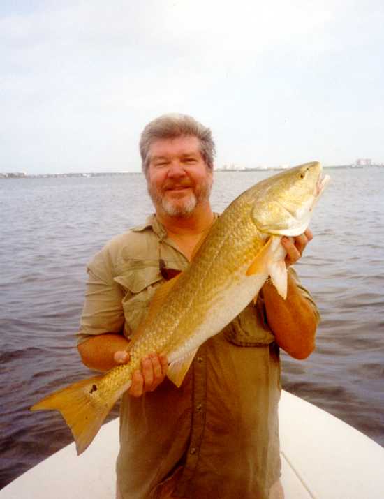 This redfish was tailing in 14 inches of water, and was taken on fly with a D.C Wiggler form Dan's Custom Flies.